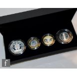 An Elizabeth II 2009 Royal Mint silver proof Piedfort four coin collection, No 0523 to include Henry