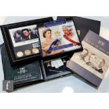 An Elizabeth II 2018 The Queens Coronation Jubilee heritage coin and stamp set, a Florence