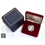 An Elizabeth II Nelson and HMS Victory silver coin pair with certificate, The Diamond Wedding silver