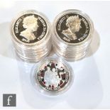 Fifteen Elizabeth II silver proof coins End of World War Two and 2005 Anniversary of Victory in