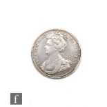 A Queen Anne Union of England and Scotland silver medal, Queen Anne left arms of Britain on an