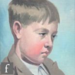 CLARENCE WOODBURN (1908-1978) - Portrait of a young boy, bust length, oil canvas laid on board,