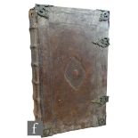 The Book of Common Prayer, published 1715, diced leather boards with ornate brass corners and