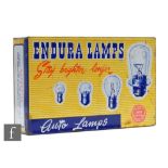 A mid 20th Century or earlier pictorial advertising tin for Endura Lamps, width 25.5cm.