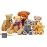 A collection of assorted teddy bears, comprising Teddy Bears of Witney Witney Bear, Dean's