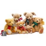 Six assorted Merrythought collectors bears, to include Little Poppet, limited edition 436 of 1500,