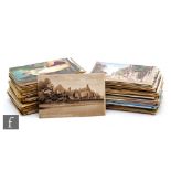 A large collection of Edwardian and later loose postcards, various subjects to include glamour,