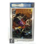 Two Dreamwave Productions Transformers Generation 1 #1 comics, both CGC graded NM/MT 9.8, the