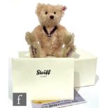 A Steiff 664984 The Queen's 90th Birthday Bear, pale pink mohair, production limited to 2016, height
