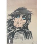 RONNIE WOOD (BORN 1947) - 'Self Portrait II', serigraph, signed in pencil, numbered 4/150, framed,