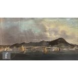 ANGLO-CHINESE SCHOOL (MID 19TH CENTURY) - A view of Hong Kong Harbour with Chinese junks, English