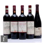 A collection of Italian red wines, to include one bottle of 1982 Gallo D'Oro Barolo, two bottles