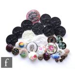Thirty one assorted 19th Century and later buttons and dress studs of varying form to include two