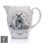 A 1940s World War Two era Copeland Spode water jug, transfer decorated with a portrait of Winston