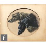 FOLLOWER OF SIR EDWIN HENRY LANDSEER, RA (1802-1873) - A study of Irish wolf hounds, gouache