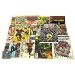 A collection of Marvel Spider-man related comic books, mostly modern age but some bronze age, all