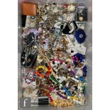 An extensive collection of costume jewellery to include necklaces, bracelets, rings, earrings and