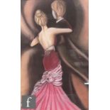 PASCALE BIGOT (CONTEMPORARY) - Two Dancers, pastel drawing, signed, framed, 47.5cm x 32cm, frame