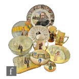 A collection of Royal Doulton series ware, to include Shakespeare and Dickens ware, comprising three