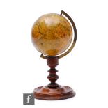 An early 19th Century 3 inch 'Newton's New and Improved Terrestrial Globe', published by Newton &