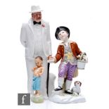 A collection of porcelain figures to include a Royal Worcester Children of The Nations series figure
