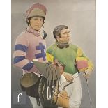 DEREK WILLIAMS, RBSA (1932-2009) - 'Jockeys', pastel and gouache drawing, signed, framed, 69cm x