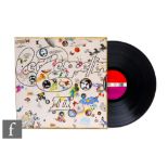 Led Zeppelin - A signed John Bonham Led Zeppelin III first pressing, red/maroon label, 'Do what Thou