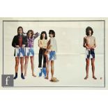 A Rolling Stones original promotional poster for the 1971 Rolling Stones LP Sticky Fingers, original