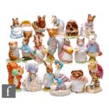 A collection of 20th Century Beswick Beatrix Potter figures, Mr Jeremy Fisher Digging, Hunca Munca