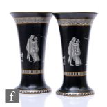 A large pair of late 19th Century Rialto Ware vases by British Art Pottery Co - Fenton, each of