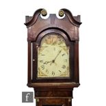 A 19th Century oak and mahogany crossbanded longcase clock, indistinctly signed Bridgnorth, 30-