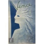 AFTER JEAN COCTEAU (1889-1963) - 'Vence', photolithograph, published by Duval, Paris, framed, 60cm x