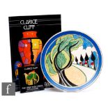 A Wedgwood Clarice Cliff hand painted charger decorated in the May Avenue pattern, number 23 of 250,