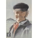 DEREK WILLIAMS, RBSA (1932-2009) - 'The Ferryman, St. Michael's Mount', pastel and gouache