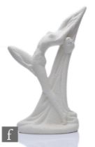 Roberto Rigon - A stone glazed 'Dancer' figure, model number F11, the white glazed dancer with