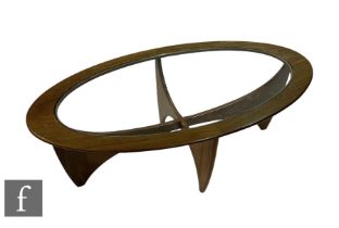 Victor B. Wilkins - G-Plan Furniture - A model 8040 'Astro' coffee table of oval form, with inset