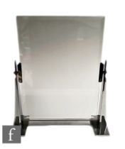 Unknown - A large 1930s Art Deco easel picture frame, the double glass panes within a chrome