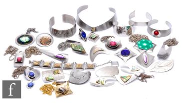 Unknown - A collection of assorted vintage stainless costume jewellery makers to include Jason