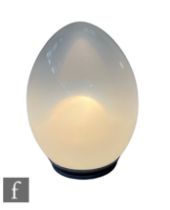 Goffredo Reggiani - Studio Reggiani - An 'Egg' table lamp with opalescent glass ovoid shade above