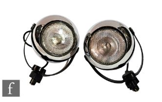 Hoffmeister Leuchten - A set of 1960s/70s nine chrome 'eyeball' track lighting, of rounded form with