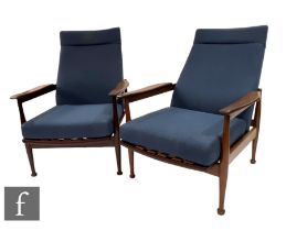 George Fejer and Eric Phamphilon - Guy Rogers - Two teak framed 'Manhattan' reclining armchairs,