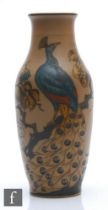Lauritz Adolph Hjorth - An early 20th Century Danish stoneware vase of slender baluster form,