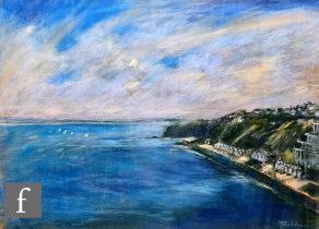 Thomas Ashby, RBSA (Contemporary) - 'Granville' - coastal landscape, pastel drawing, signed, bears