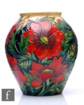 Shirley Hayes - Moorcroft Pottery - A vase of shouldered ovoid form, shape 4/8, decorated in the