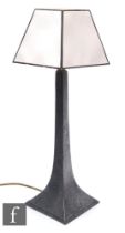 Thomas Turner & Co - Talbot Pewter - An early 20th Century Arts & Crafts pewter table lamp of