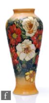 Emma Bossons - Moorcroft Pottery - A vase of baluster form, shape 122/8, decorated in the Victoriana