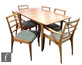 Tom Robertson - McIntosh of Kirkcaldy - A teak Dunvegan dining table and six chairs, the extending