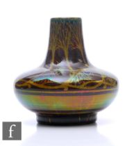Gladys Rogers - Pilkingtons Lancastrian - A lustre ware vase of footed compressed shouldered form