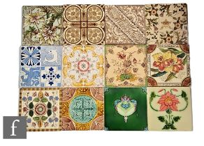 Assorted makers - A collection of 19th Century dust pressed tiles from T&R Boote, Sherwin &