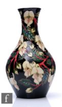 Sian Leeper - Moorcroft Pottery - A trail vase of ovoid form with flared neck, shape 372/8,
